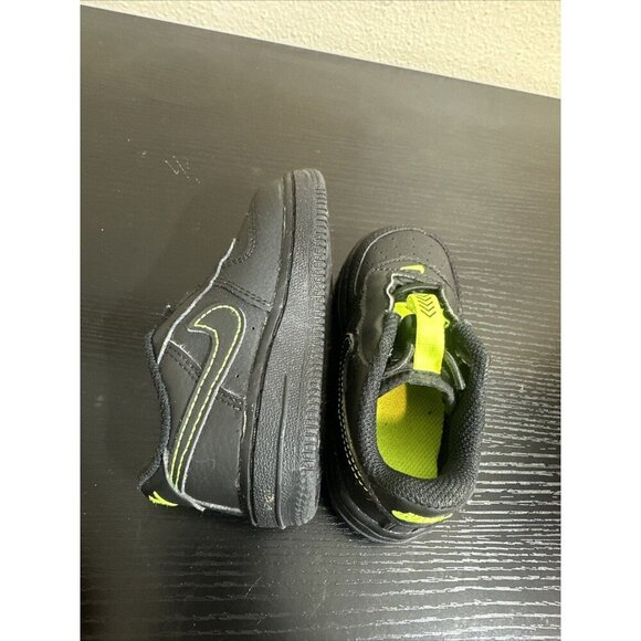 Toddlers Air Force 1 Black Lime Green Size 6C - Picture 8 of 8